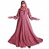 Umbrella abaya in shiny nida fabric- Puce Pink Umbrella abaya in shiny nida fabric- Puce Pink